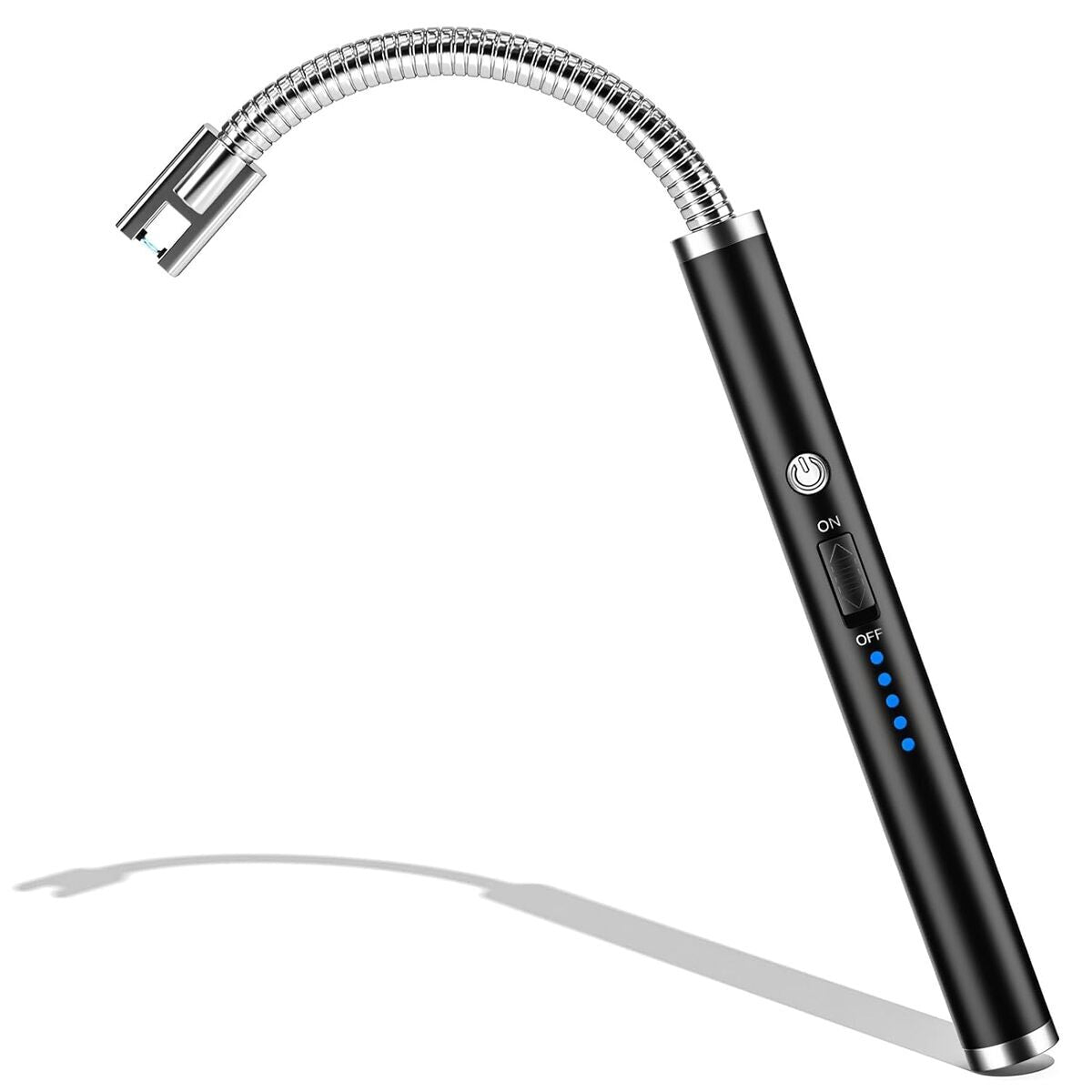 Gas Lighter Rechargeable with Flexible 360° Neck | Flameless Electric Arc Lighter for Kitchen, BBQ, Candles – USB Recharge, Windproof & Safe