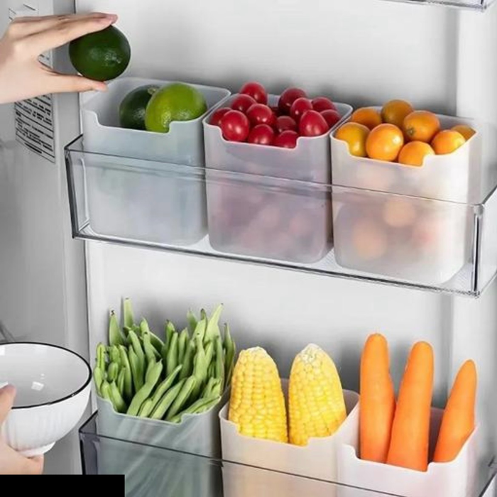 Fridge Storage Container – 6-Pack 1 L Airtight Utility Boxes for Kitchen & Pantry Organization