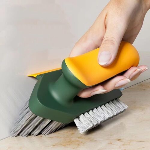 Grout Brush & Bathroom Tile Scrubber – Adjustable Long Handle, 2-in-1 Cleaning Tool