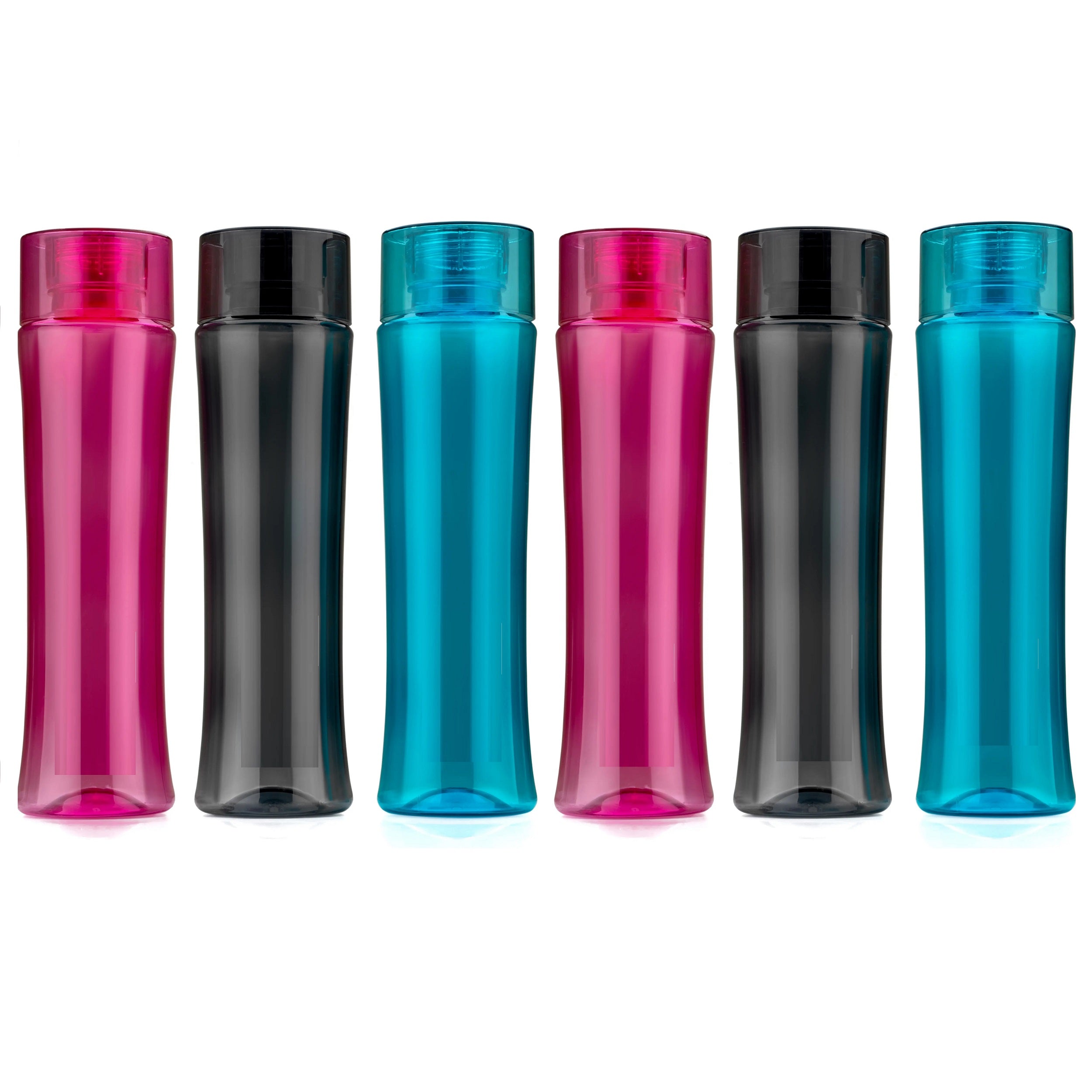 Water Bottle – 1000 ml Multicolor Oval Fridge Bottle | BPA-Free, Leak-Proof Plastic Sipper