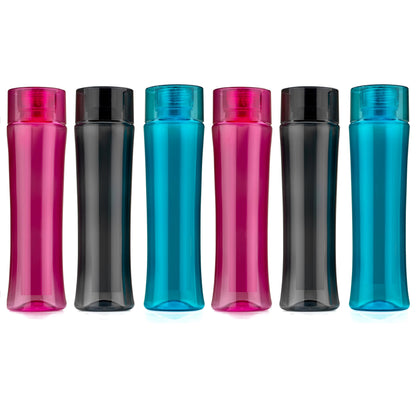 Water Bottle – 1000 ml Multicolor Oval Fridge Bottle | BPA-Free, Leak-Proof Plastic Sipper