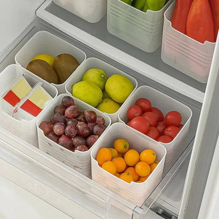 Fridge Storage Container – 6-Pack 1 L Airtight Utility Boxes for Kitchen & Pantry Organization