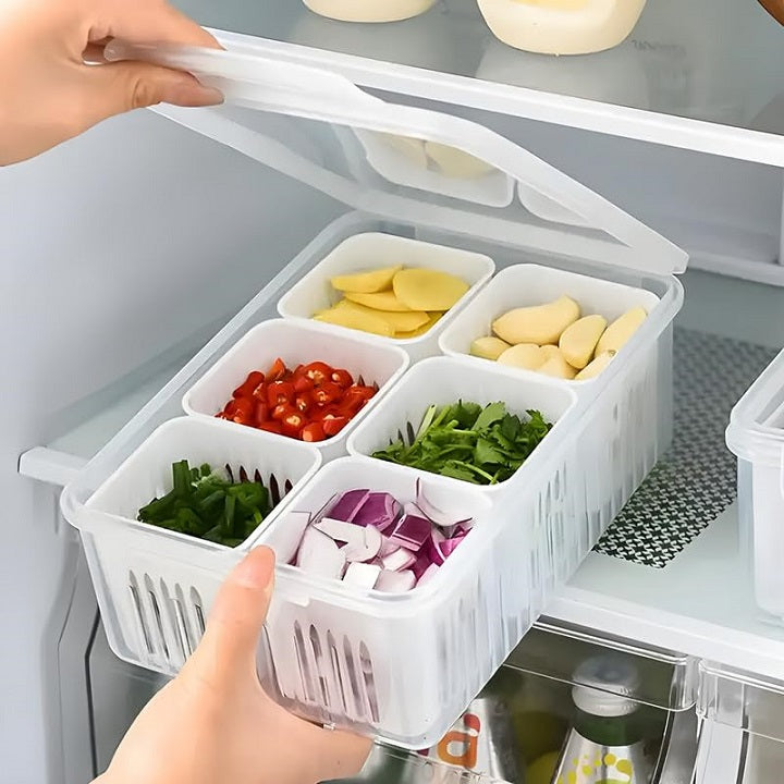 Plastic Fridge Storage Container – 2500 ml Large BPA-Free Food Box with Lid for Vegetables, Fruits & Leftovers