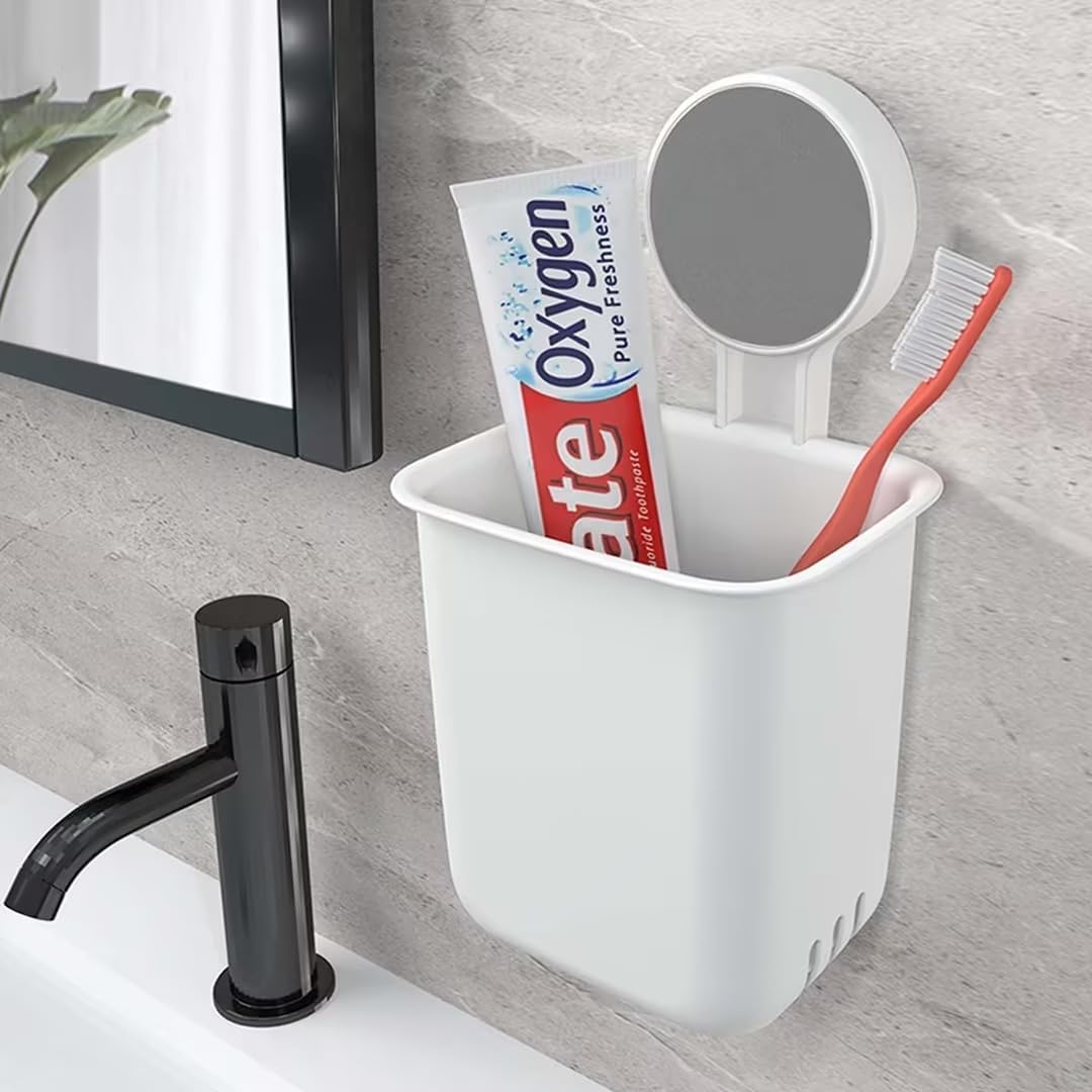 Toothbrush Holder for Bathroom – Wall-Mounted Self-Adhesive Organizer for Electric Toothbrush & Washroom Essentials