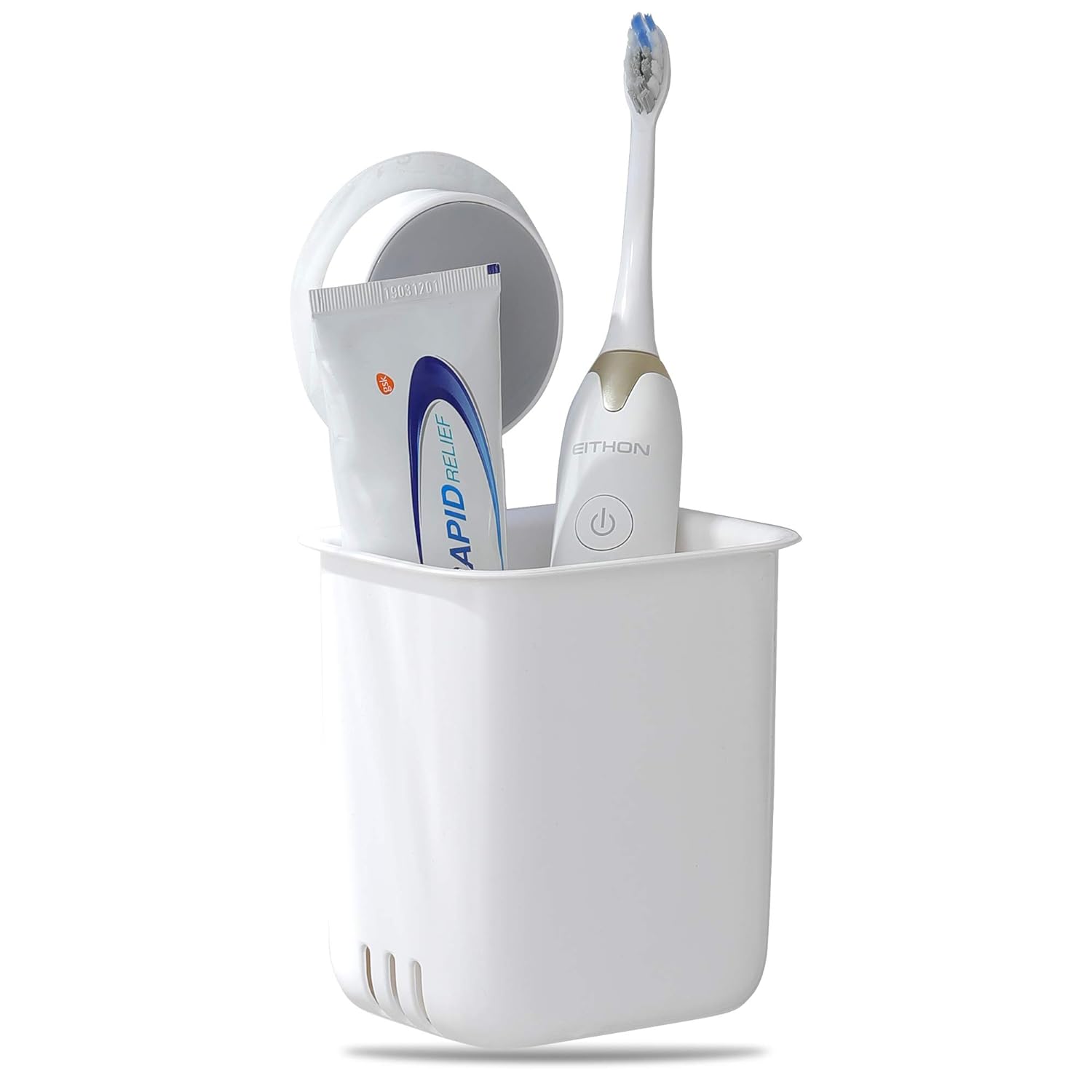 Toothbrush Holder for Bathroom – Wall-Mounted Self-Adhesive Organizer for Electric Toothbrush & Washroom Essentials