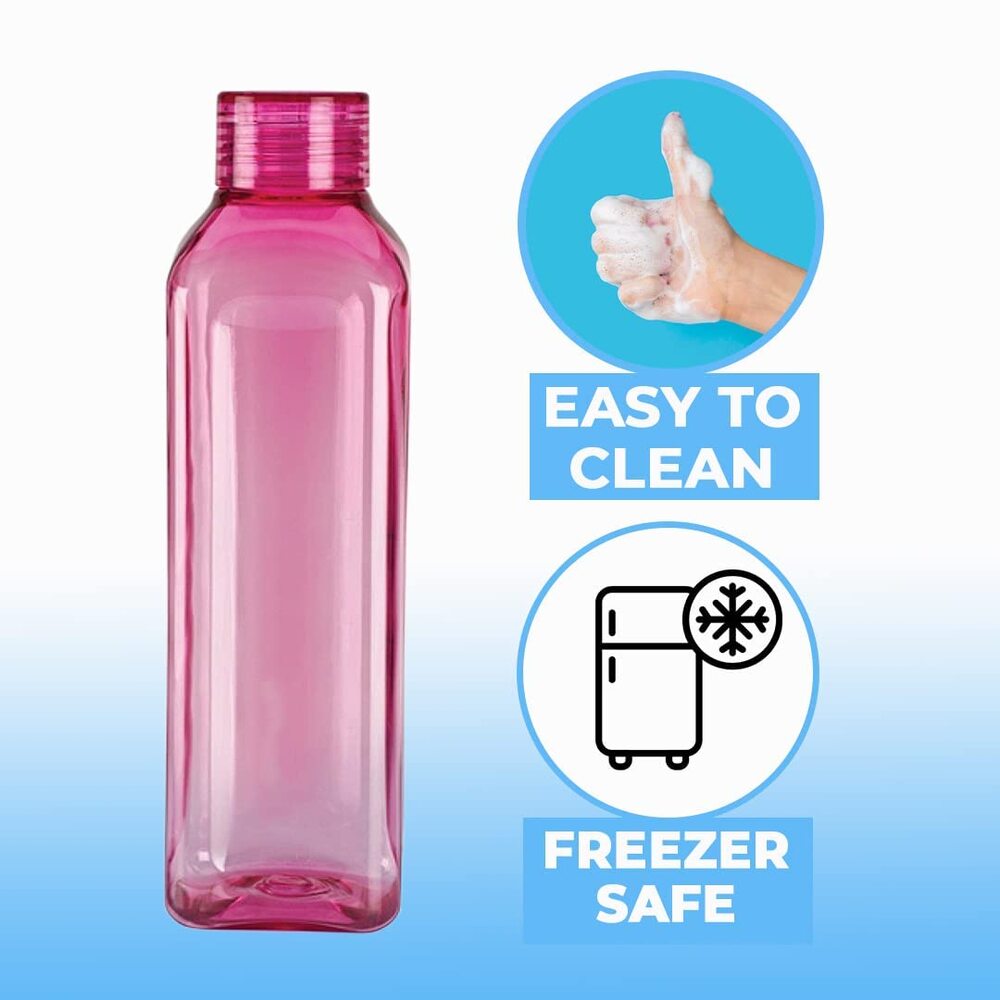 Unbreakable Plastic Water Bottles – Pack of 6 (1 L) | BPA‑Free, Airtight & Leak‑Proof