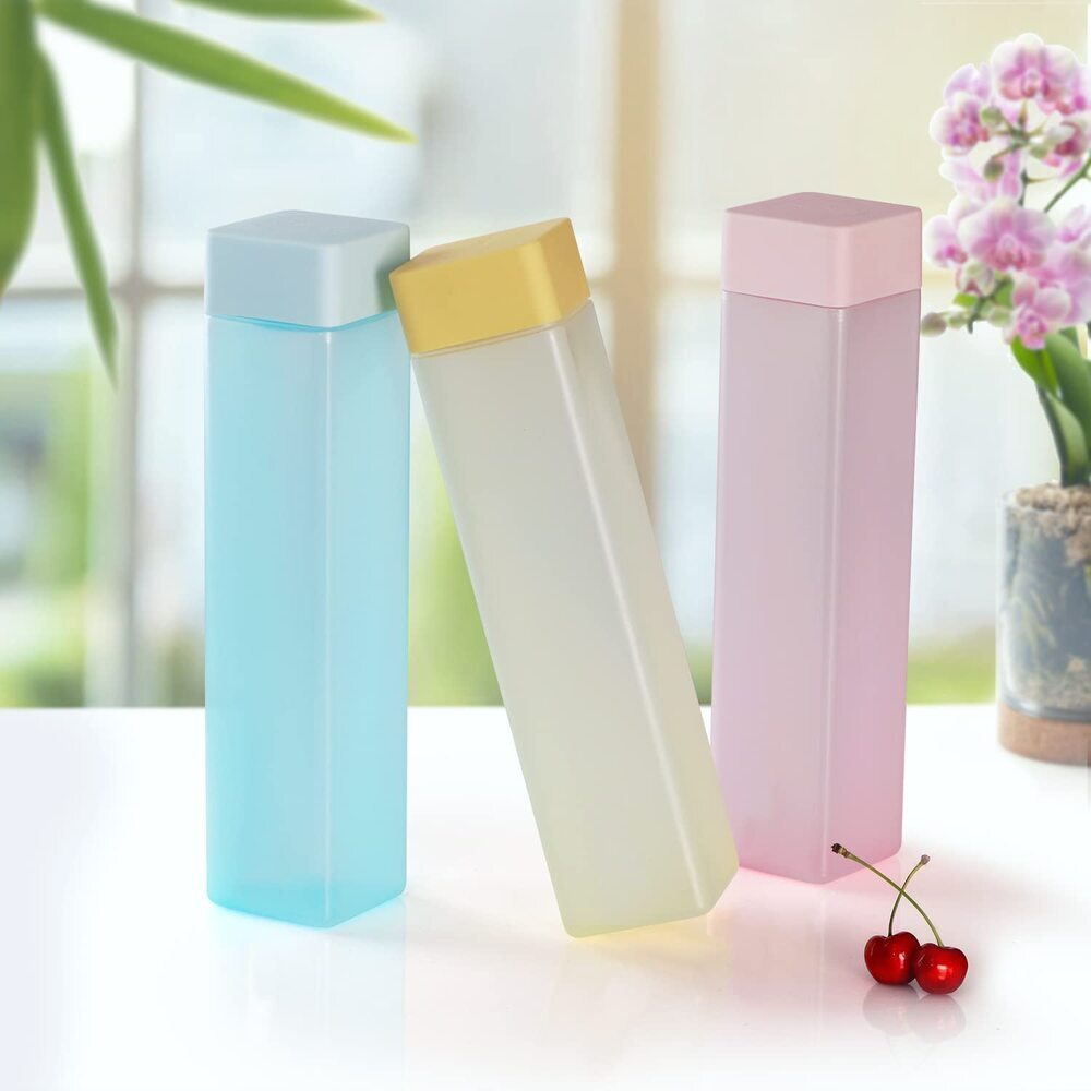 Frosty Water Fridge Bottles Set Plastic Combo for Refrigerator and Freezer – 1000 ml Pack of 6 Multicolor
