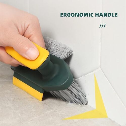 Grout Brush & Bathroom Tile Scrubber – Adjustable Long Handle, 2-in-1 Cleaning Tool