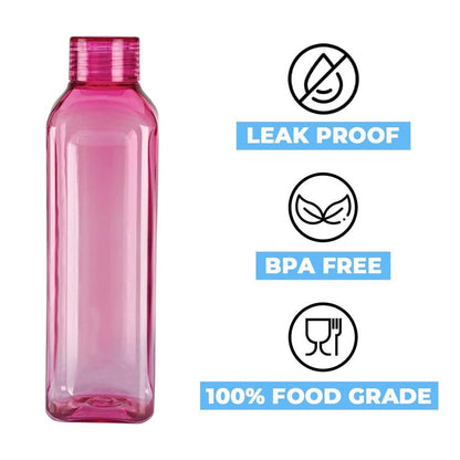 Unbreakable Plastic Water Bottles – Pack of 6 (1 L) | BPA‑Free, Airtight & Leak‑Proof