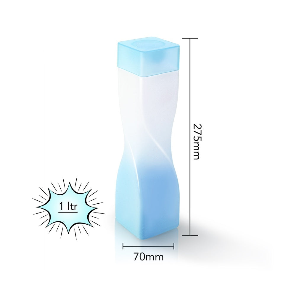 Fridge water bottles set of 4 double colour plastics combo for refrigerator home office freeze 1000 ml Bottle Plastic Gift Unbreakable Leak Proof 100% Food Grade For Kids & Adults pack