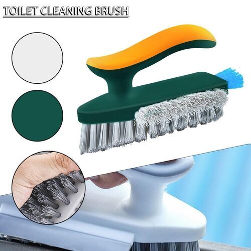 Grout Brush & Bathroom Tile Scrubber – Adjustable Long Handle, 2-in-1 Cleaning Tool