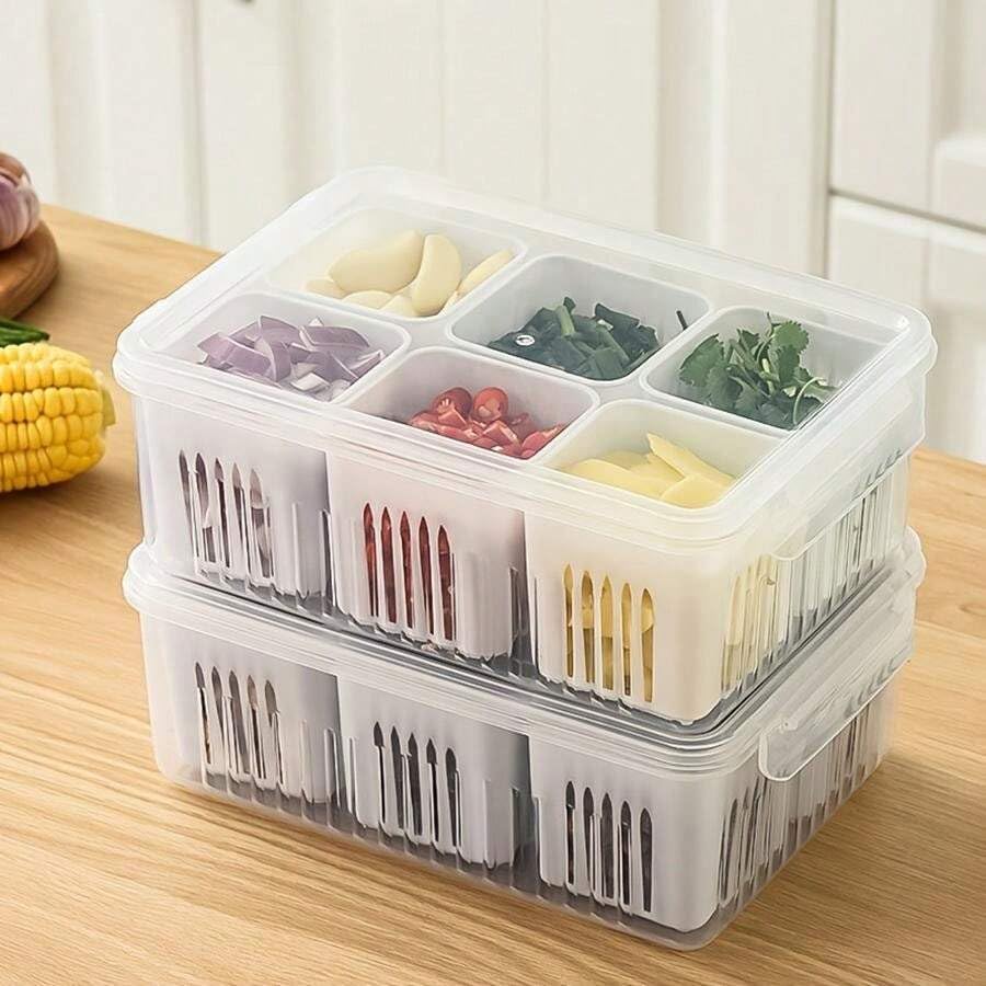 Plastic Fridge Storage Container – 2500 ml Large BPA-Free Food Box with Lid for Vegetables, Fruits & Leftovers