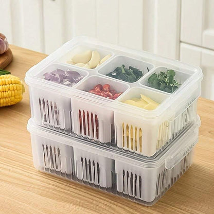 Plastic Fridge Storage Container – 2500 ml Large BPA-Free Food Box with Lid for Vegetables, Fruits & Leftovers
