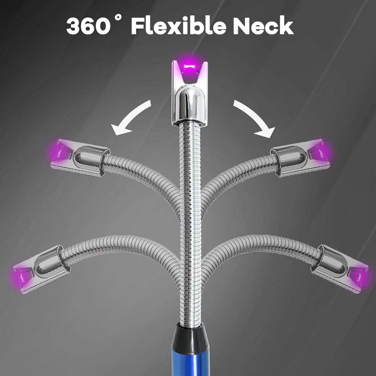 Gas Lighter Rechargeable  with Flexible 360° Neck | Flameless Electric Arc Lighter for Kitchen, BBQ, Candles – USB Recharge, Windproof & Safe