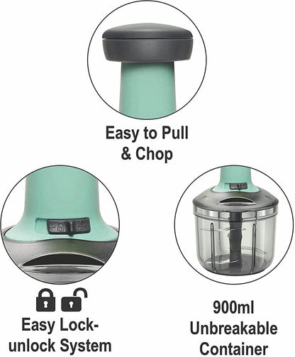 Vegetables Chopper – 1000 ml Push Food Processor for Vegetables & Nuts, No Electricity