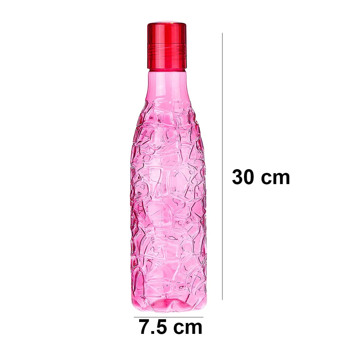 Water bottle set of 6 x 1000 ml BPA-free, leak-proof fridge & gym bottles. Durable plastic, eco-friendly, perfect for home, office & travel hydration.