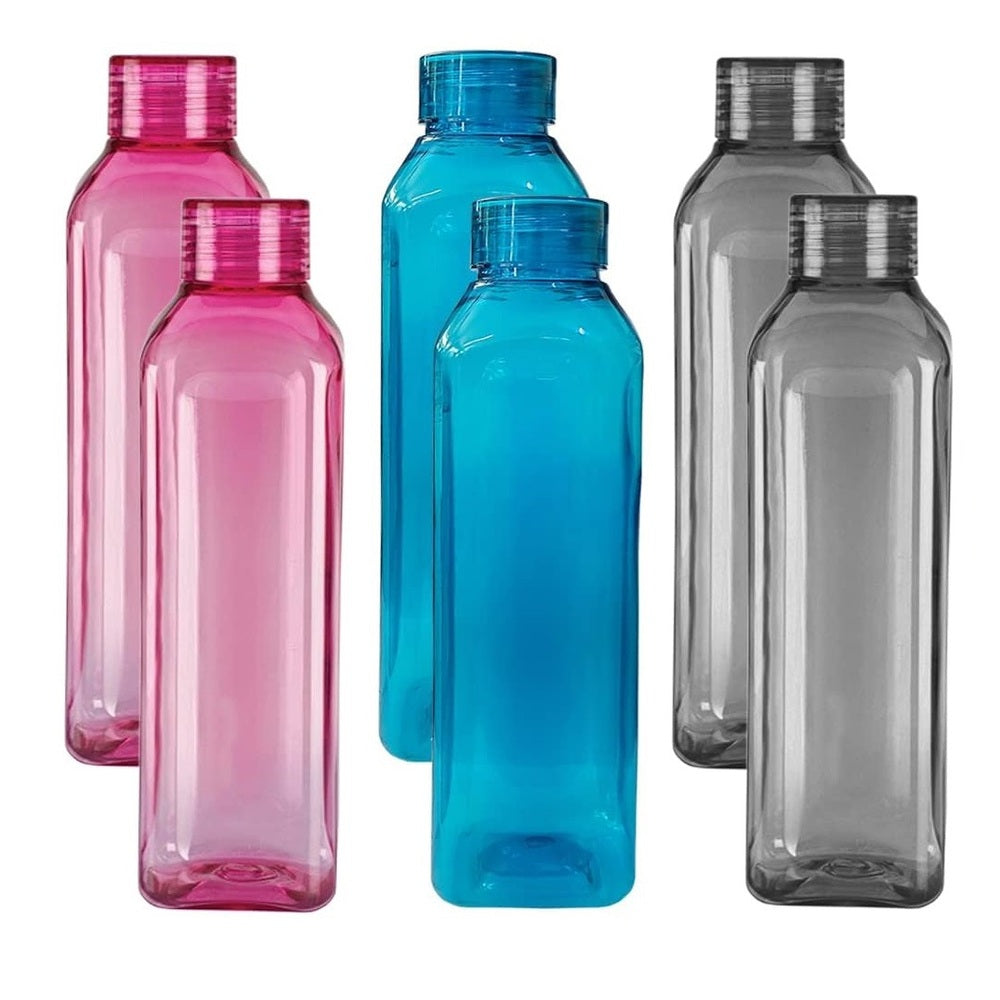 Unbreakable Plastic Water Bottles – Pack of 6 (1 L) | BPA‑Free, Airtight & Leak‑Proof