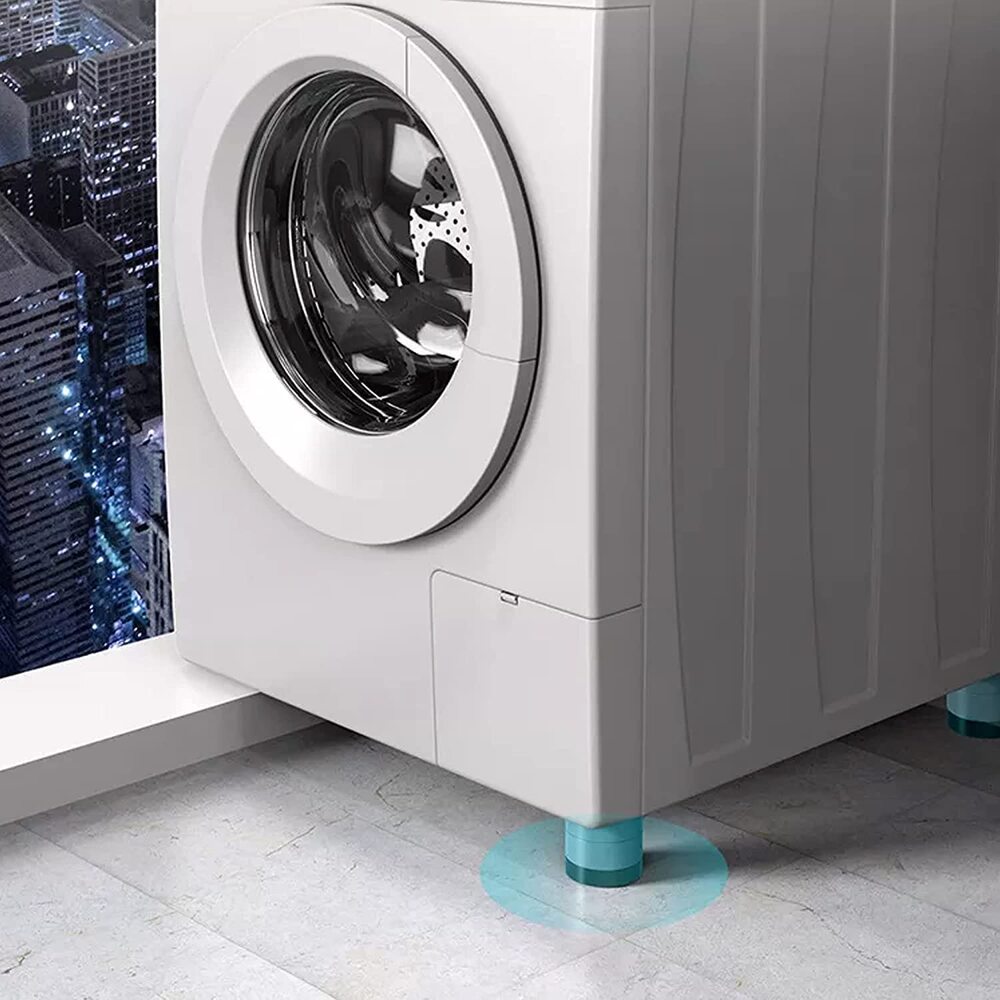 Anti-Vibration Washing Machine Pads – Set of 4 Heavy-Duty Shock Absorber Feet for Floor Protection & Noise Reduction