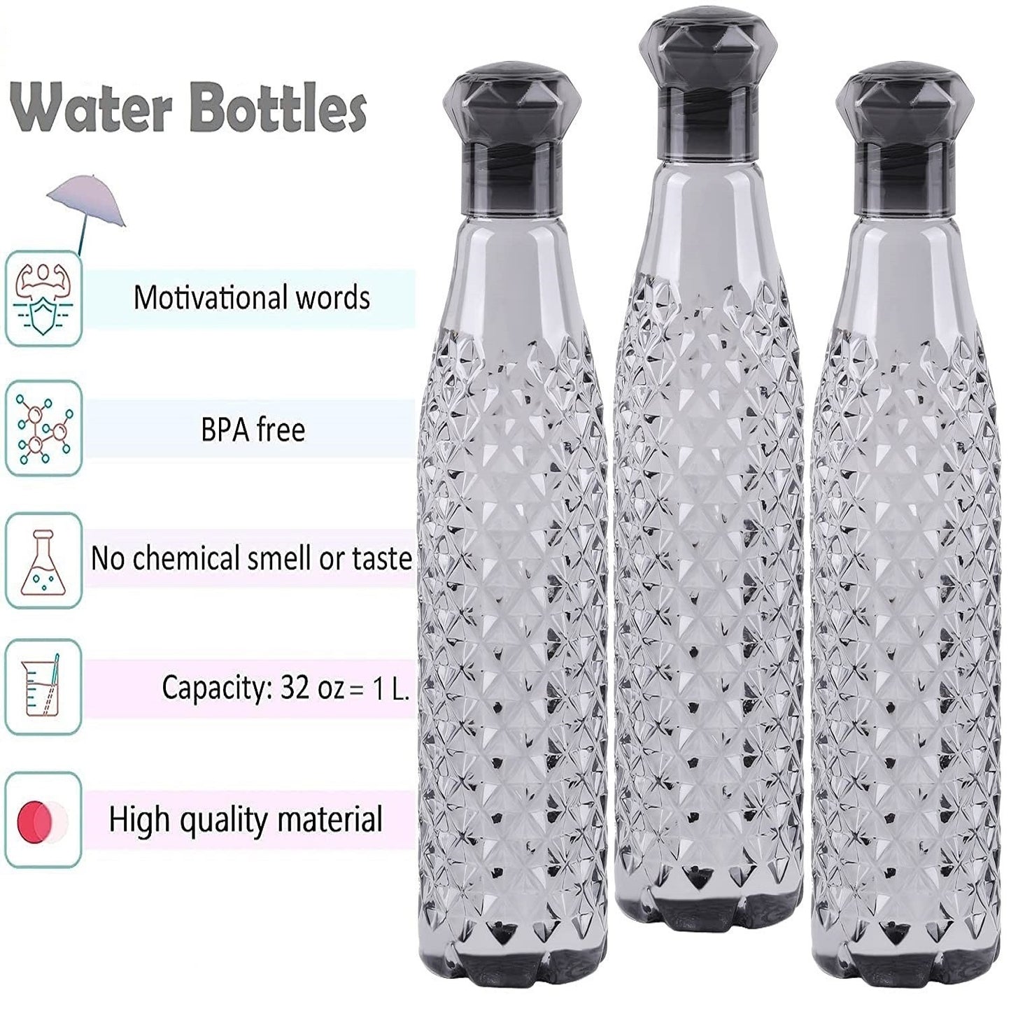 1000 ml unbreakable, airtight plastic water bottle. BPA-free, leak-proof, fridge-safe—perfect for gym, school, office, and travel.