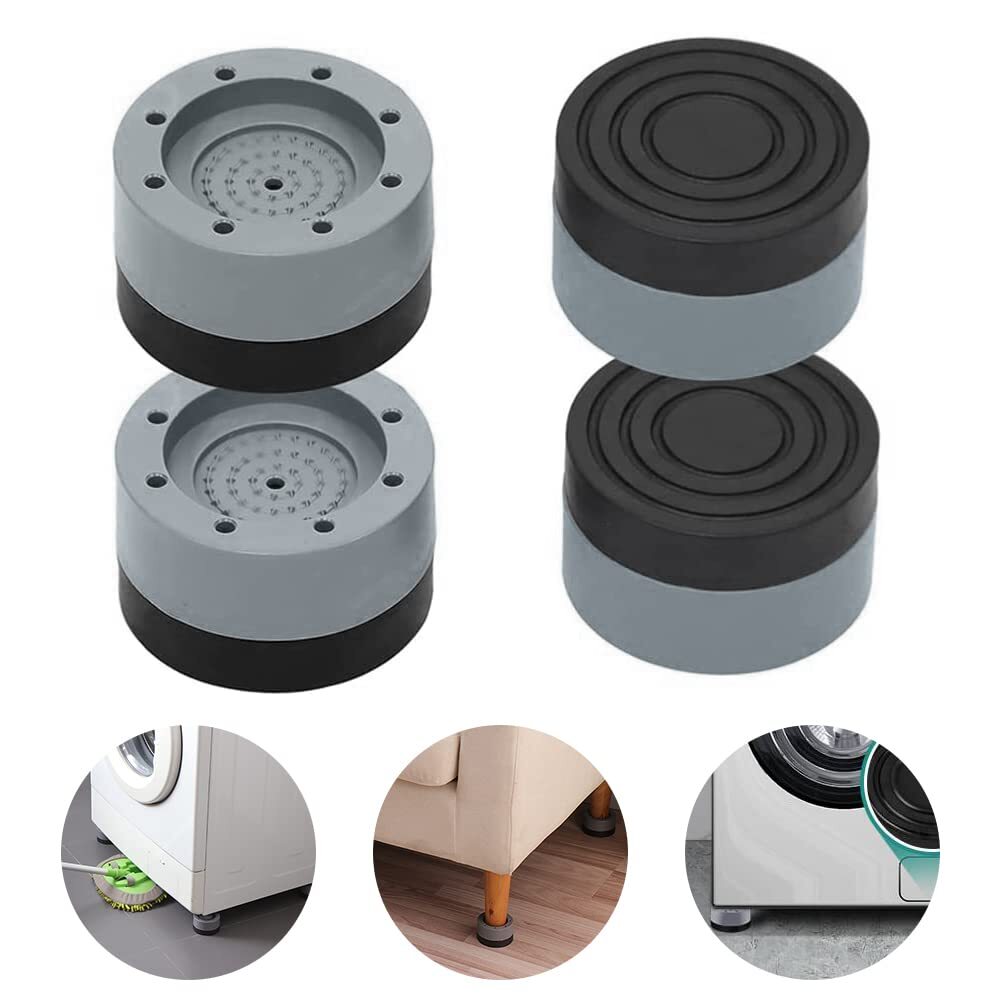Anti-Vibration Washing Machine Pads – Set of 4 Heavy-Duty Shock Absorber Feet for Floor Protection & Noise Reduction
