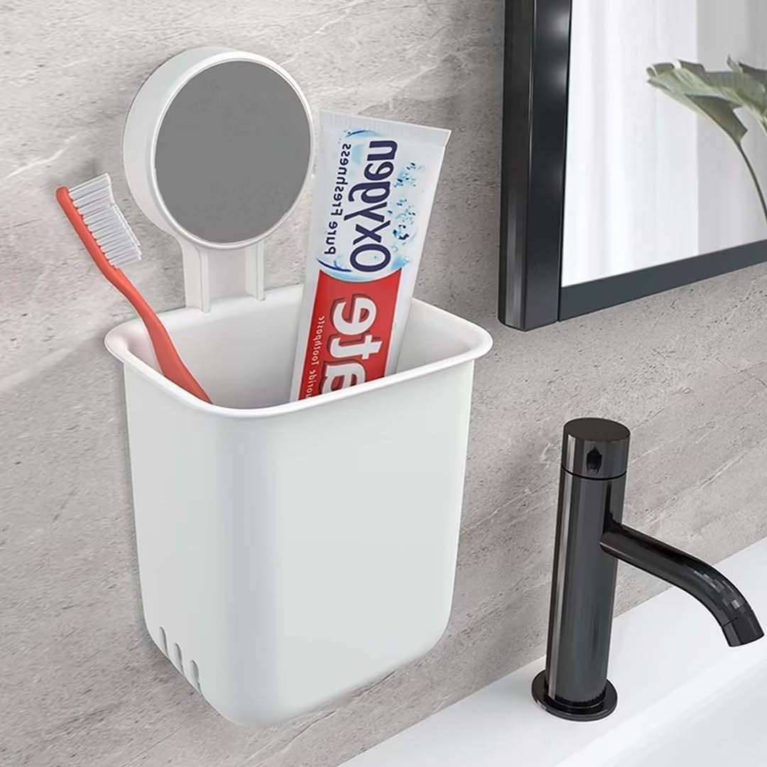 Toothbrush Holder for Bathroom – Wall-Mounted Self-Adhesive Organizer for Electric Toothbrush & Washroom Essentials