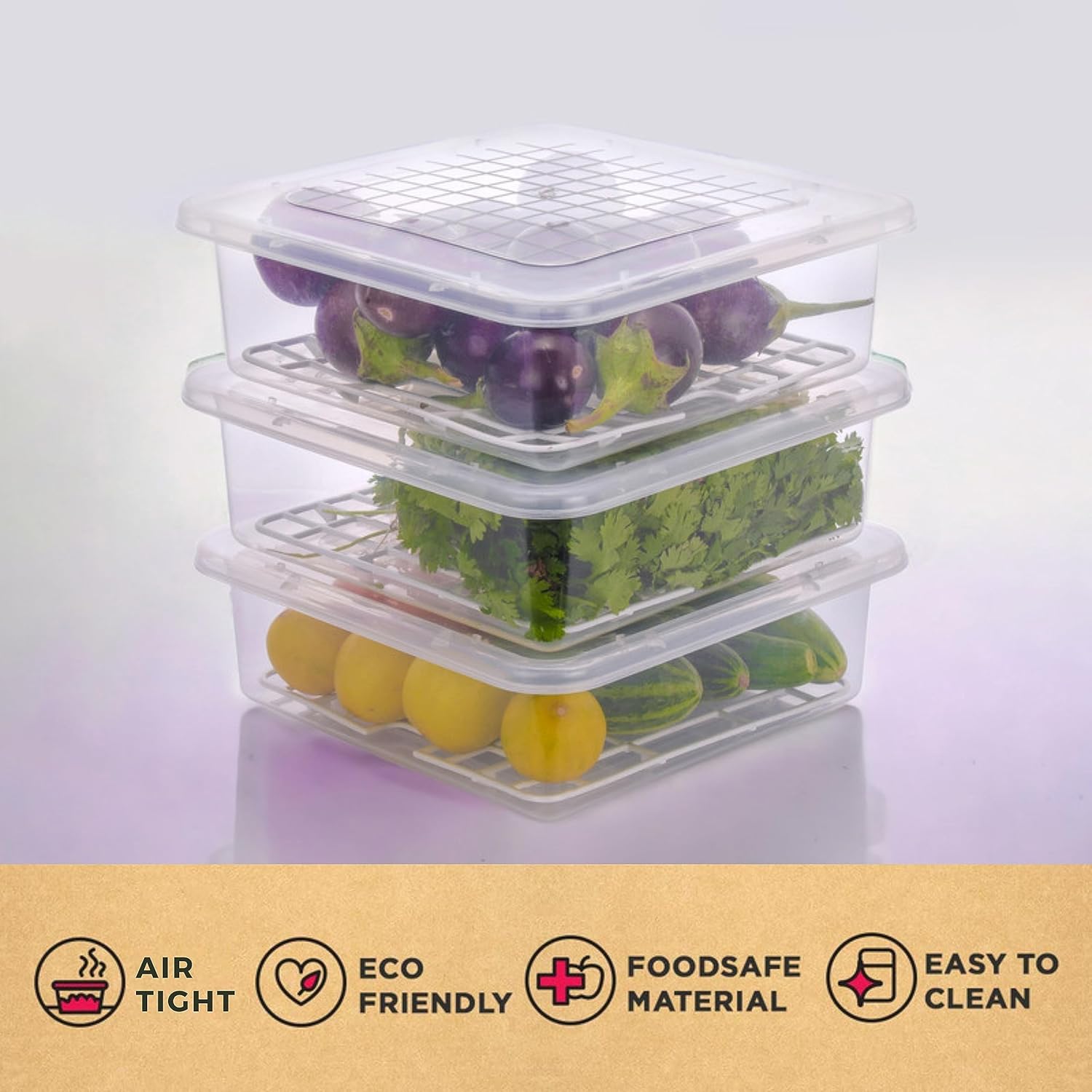 Plastic Fridge Storage Container – 2500 ml Airtight BPA-Free Freezer-Safe Kitchen Organizer Box