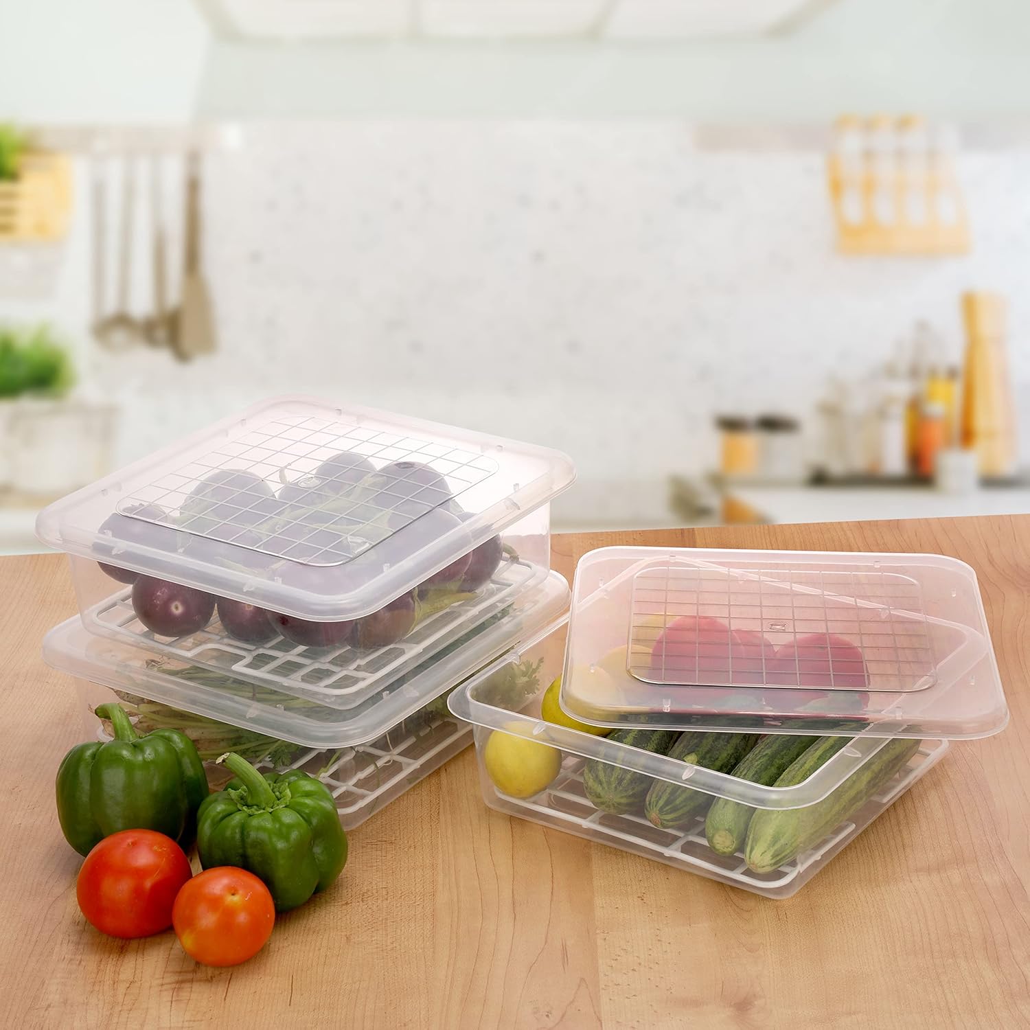 Plastic Fridge Storage Container – 2500 ml Airtight BPA-Free Freezer-Safe Kitchen Organizer Box