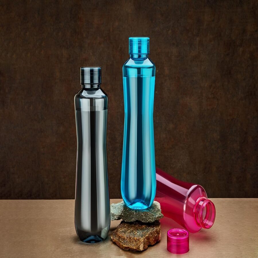 H2O Fridge Water Bottles – Set of 6 | 1000ml BPA-Free, Leak-Proof, Reusable Plastic Bottles
