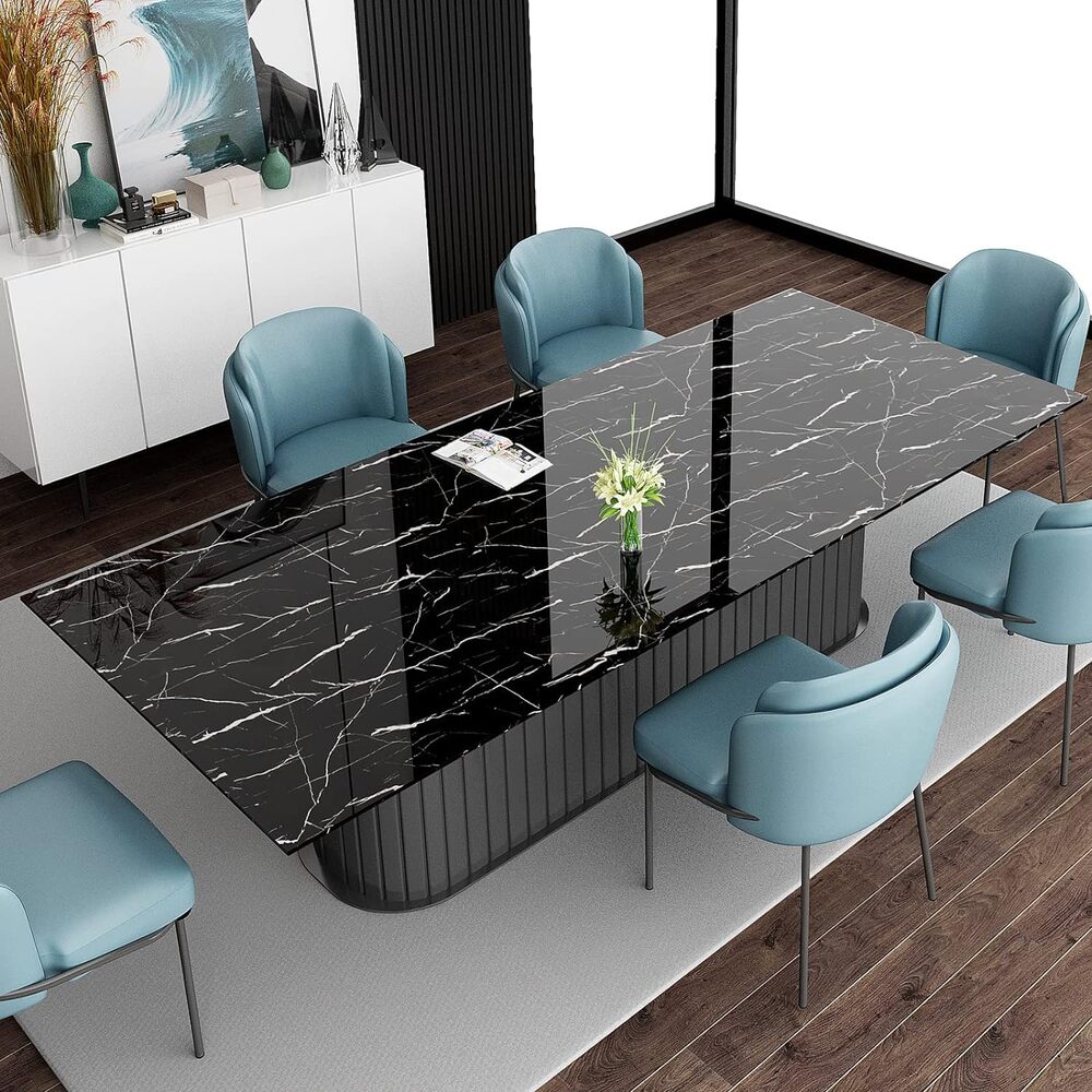 Black Marble  Wallpaper – Waterproof, Oil-Proof Vinyl Contact Paper for Countertops & Furniture (60 × 240 cm)