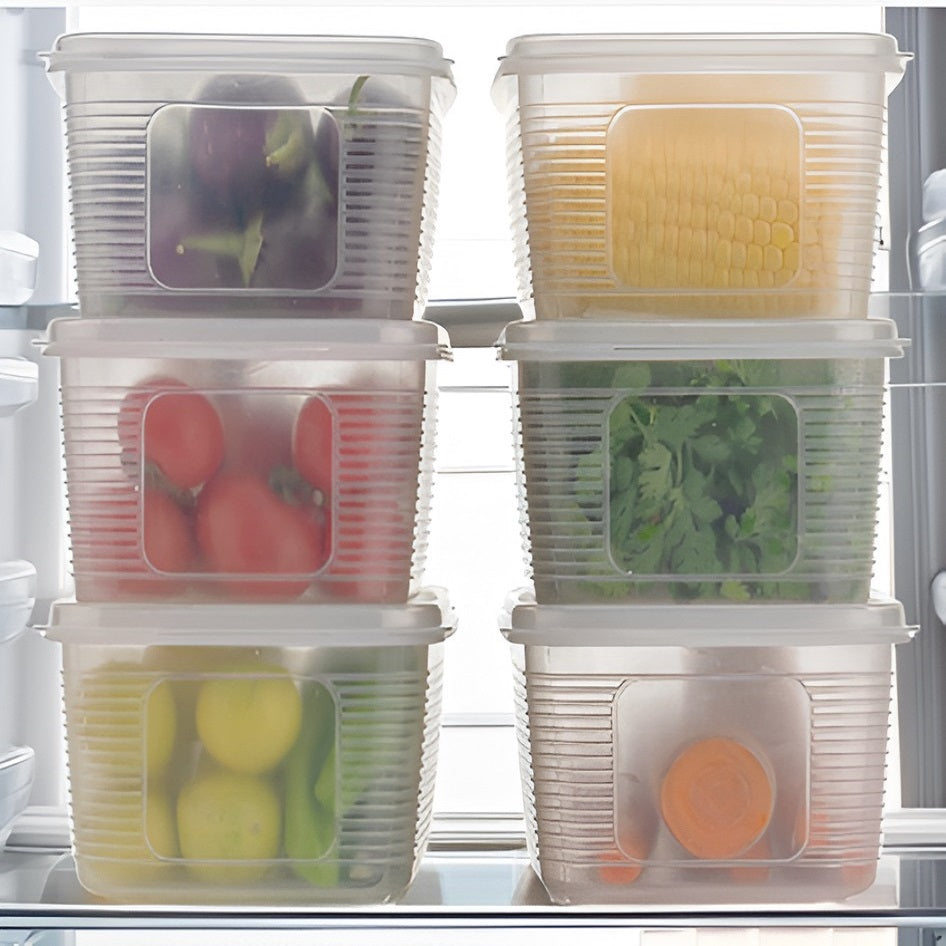Plastic Fridge Storage Container – 1800 ml BPA-Free Airtight Box with Lid for Fruits, Vegetables & Leftovers