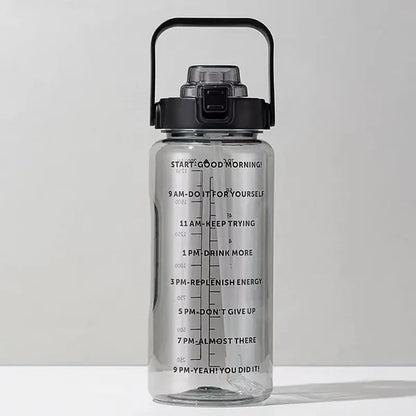 3-Piece Motivational Water Bottle Set (2L+900ml+300ml) – BPA-Free, Leakproof, for Gym & Office