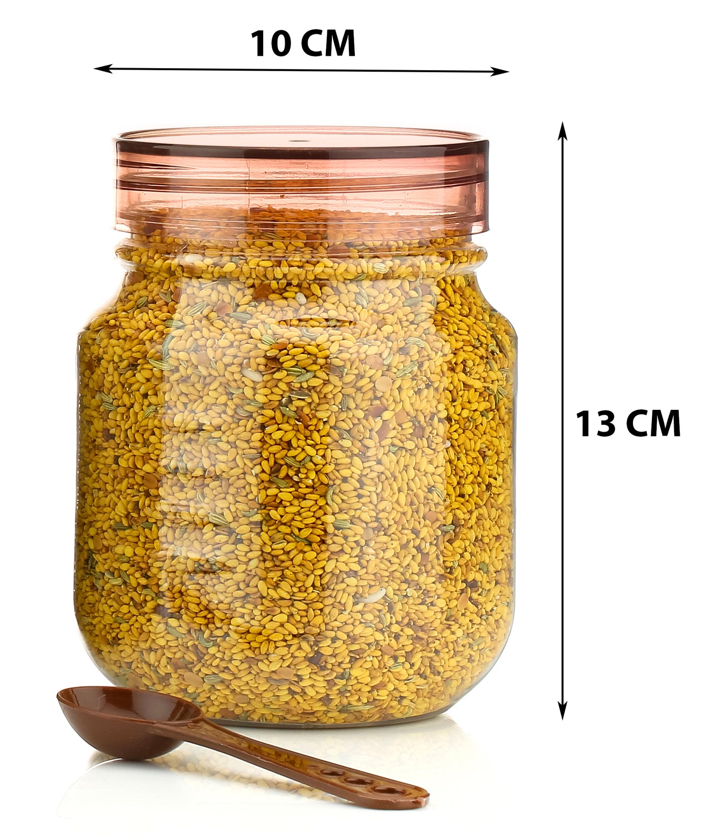 Plastic Grocery Storage Container – 750 ml Airtight Food Jar | BPA-Free, Transparent & Stackable Kitchen & Pantry Box