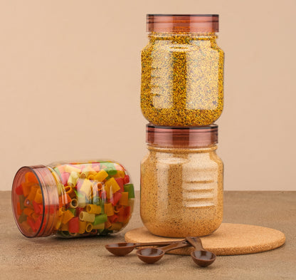 Plastic Grocery Storage Container – 750 ml Airtight Food Jar | BPA-Free, Transparent & Stackable Kitchen & Pantry Box
