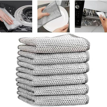 Non-Scratch Scrub Pad for Kitchen Utensils – Reusable Dish Washing Cloth for Non-Stick & Steel