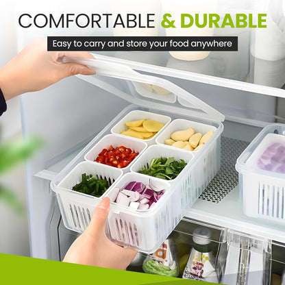 Plastic Fridge Storage Container – 2500 ml Large BPA-Free Food Box with Lid for Vegetables, Fruits & Leftovers