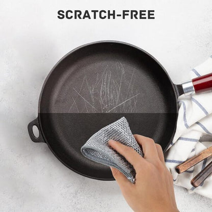 Non-Scratch Scrub Pad for Kitchen Utensils – Reusable Dish Washing Cloth for Non-Stick & Steel