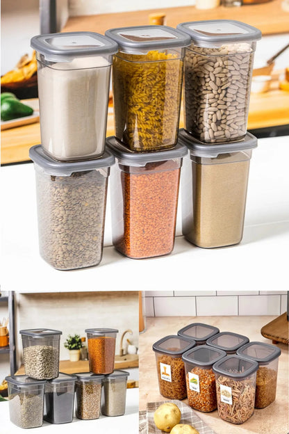 Plastic Grocery Storage Container – 1100ml Airtight Food Jar | BPA-Free, Transparent, Stackable Box for Kitchen & Pantry