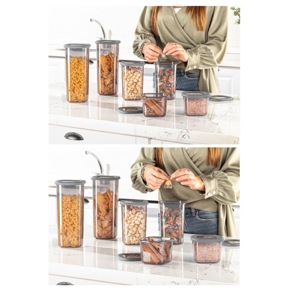 Plastic Grocery Storage Container – 1100ml Airtight Food Jar | BPA-Free, Transparent, Stackable Box for Kitchen & Pantry