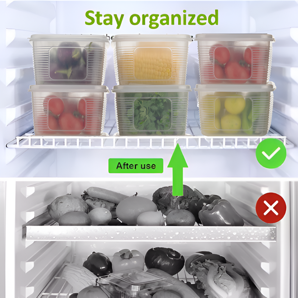 Plastic Fridge Storage Container – 1800 ml BPA-Free Airtight Box with Lid for Fruits, Vegetables & Leftovers