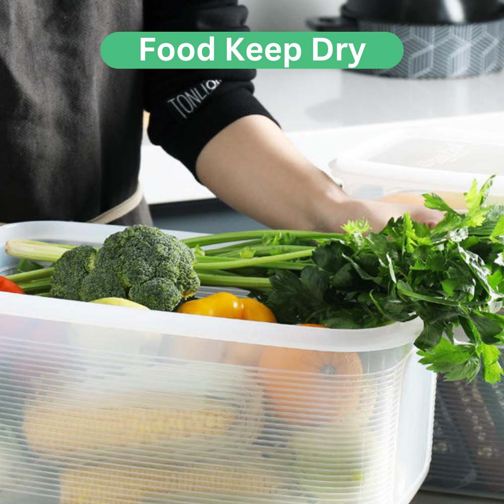 Plastic Fridge Storage Container – 1800 ml BPA-Free Airtight Box with Lid for Fruits, Vegetables & Leftovers