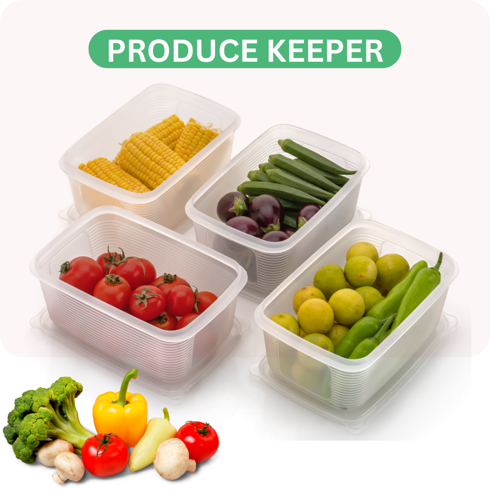 Plastic Fridge Storage Container – 1800 ml BPA-Free Airtight Box with Lid for Fruits, Vegetables & Leftovers